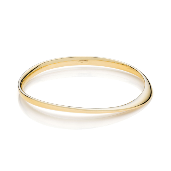 Golden silver bangle