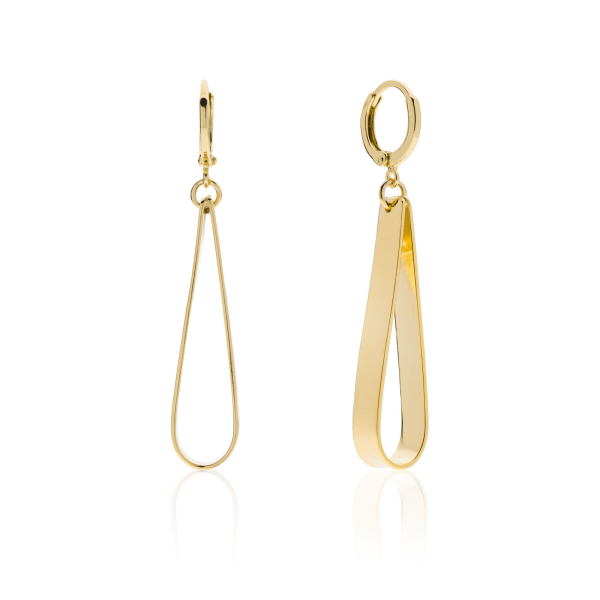 Golden drop earrings Lux