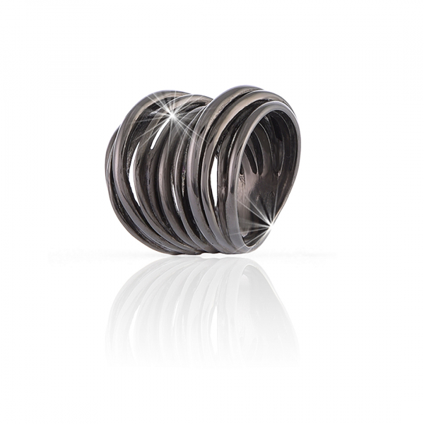 Anello store argento brunito