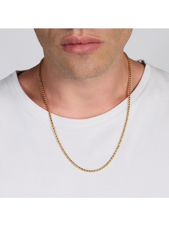 Golden wheat chain necklace