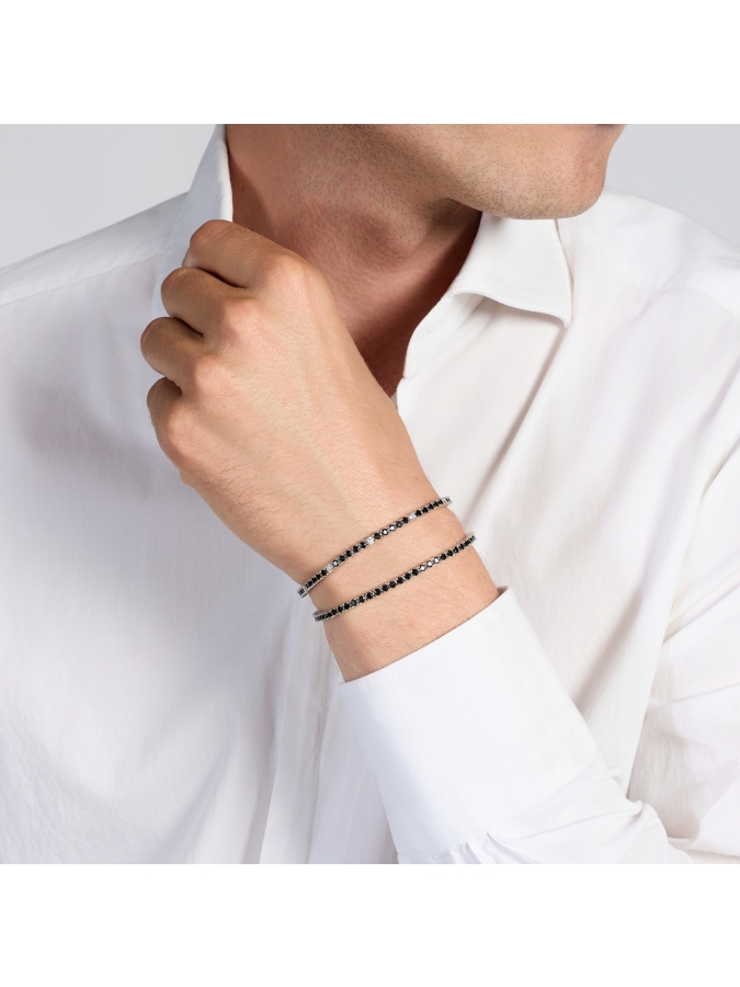 Bracciale Tennis pietre nere