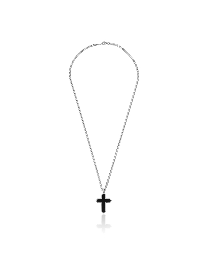 Silver groumette necklace