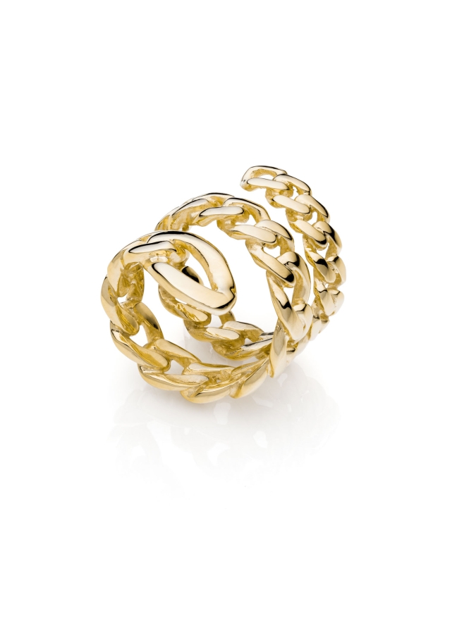 Golden chain ring