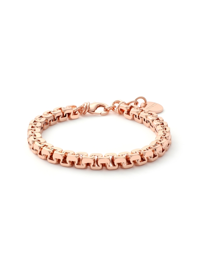 Pink square chain bracelet