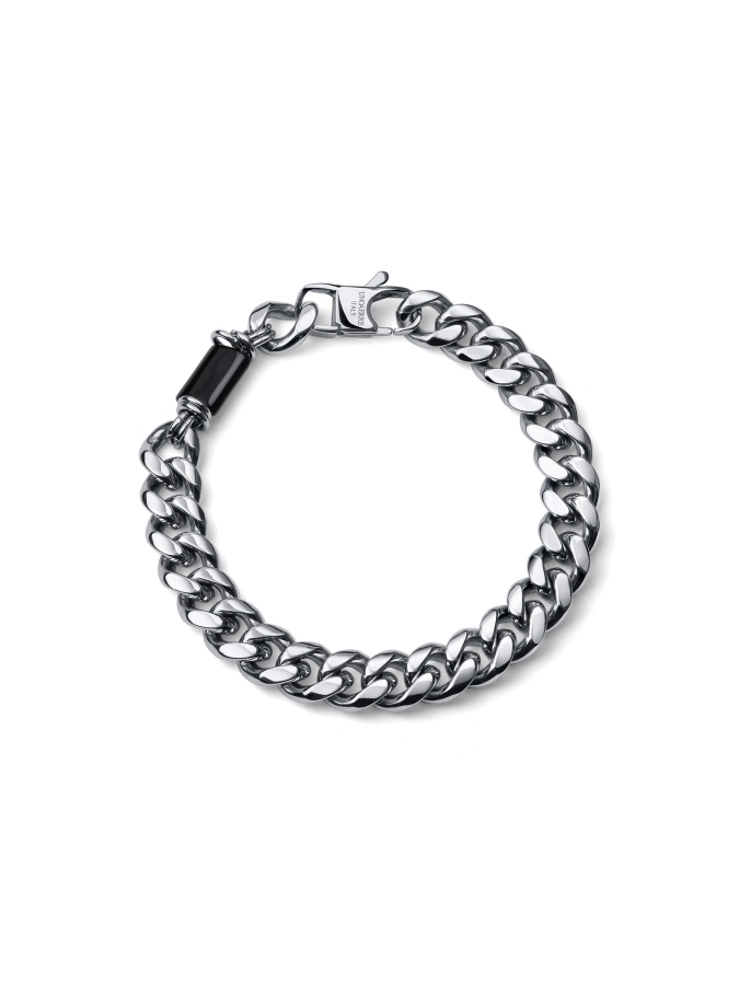 Aeternum Curb Chain Bracelet with Obsidian - Maxi