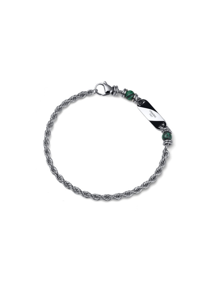 Aeternum Rope Chain Bracelet with Malachite