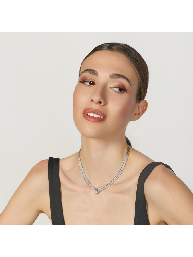 Collana Luce con Nodo in Argento
