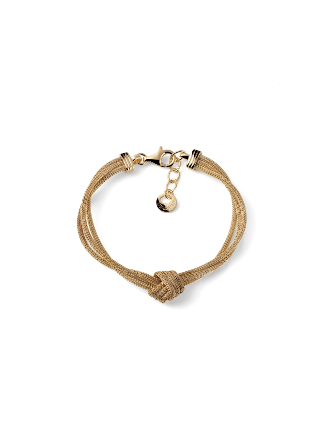 Bracciale Luce con Nodo in Argento Dorato
