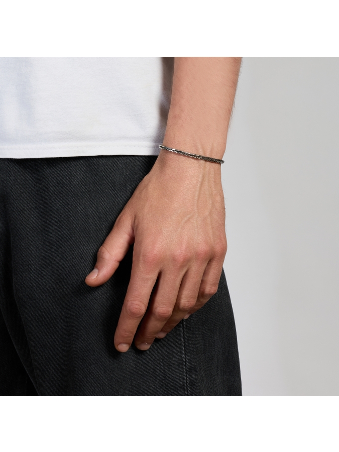 Bracciale Spiga in Argento Brunito