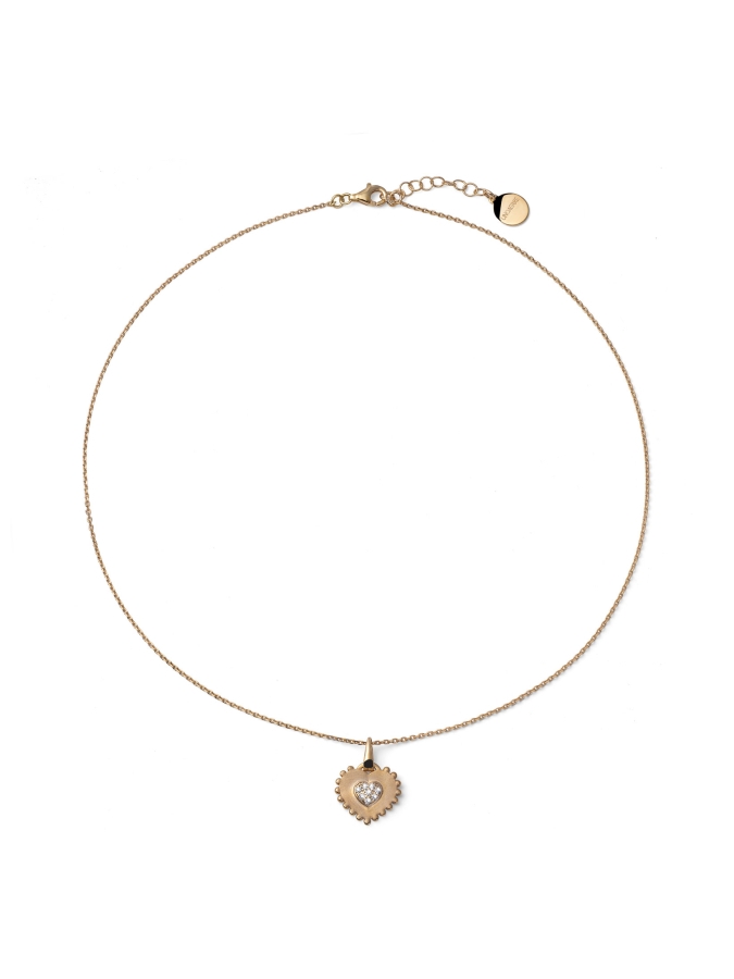 Collana Legami in Argento con Cuore Pavé