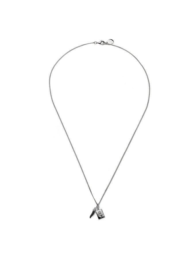 Collana Legami con Cornetto Nero e Cuore Sacro