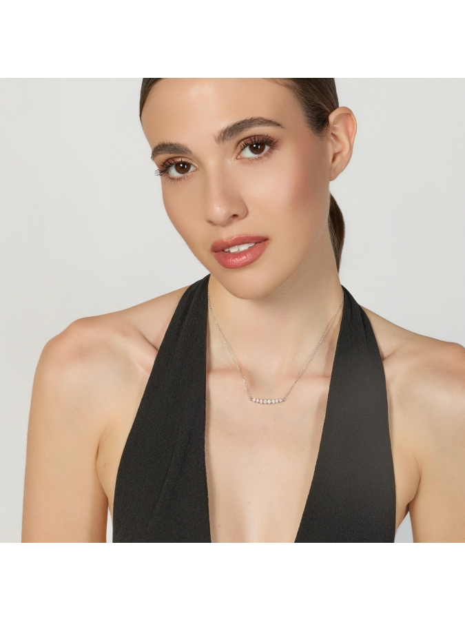 Collana Luxury con Barretta di Zirconi