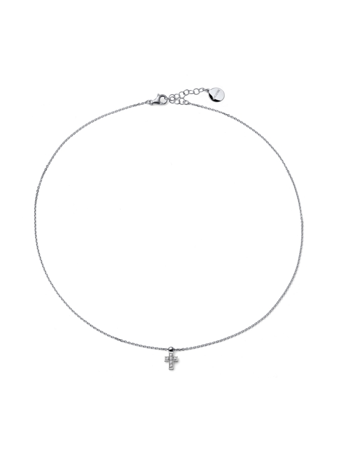 Collana Luxury con Croce Pavé Mini