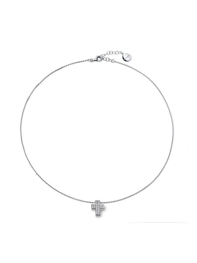 Collana Luxury con Croce Pavé