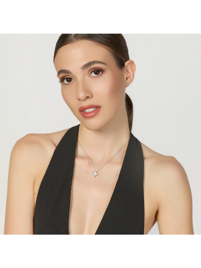 Collana Luxury con Croce Pavé