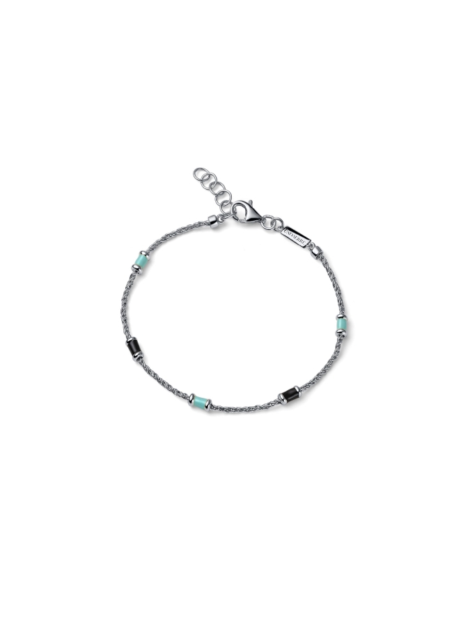 Bracciale Fantasia in Argento con Elementi Smaltati