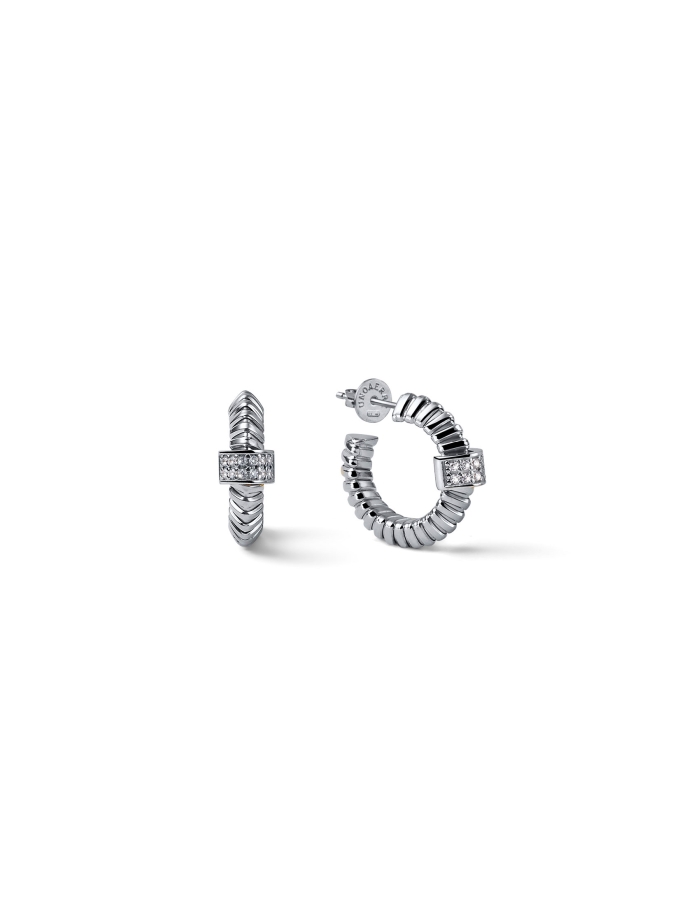 Orecchini Premium in Argento e Pavé
