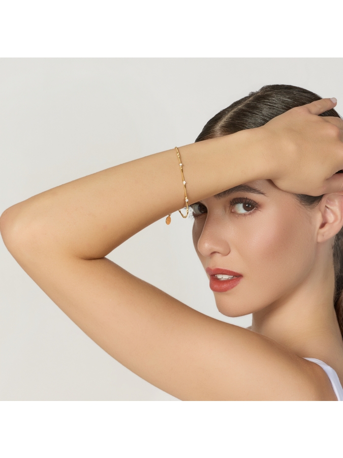 Bracciale Luce con Zirconi in Argento Dorato