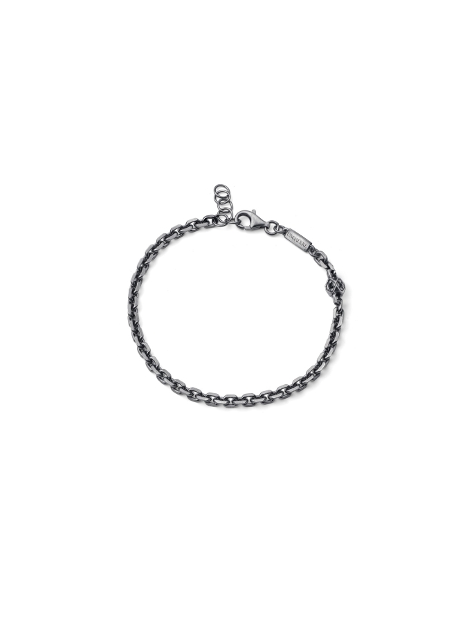 Bracciale Forzatina Micro in Argento Brunito