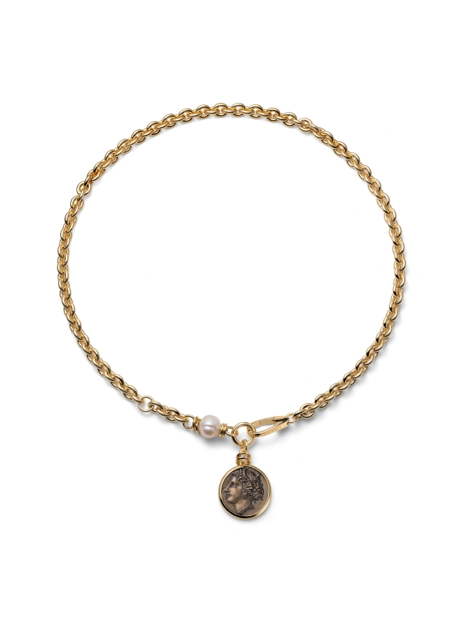 Collana Dorata con Medaglia Greca