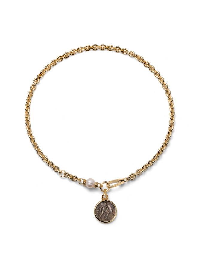 Collana Dorata con Medaglia Greca