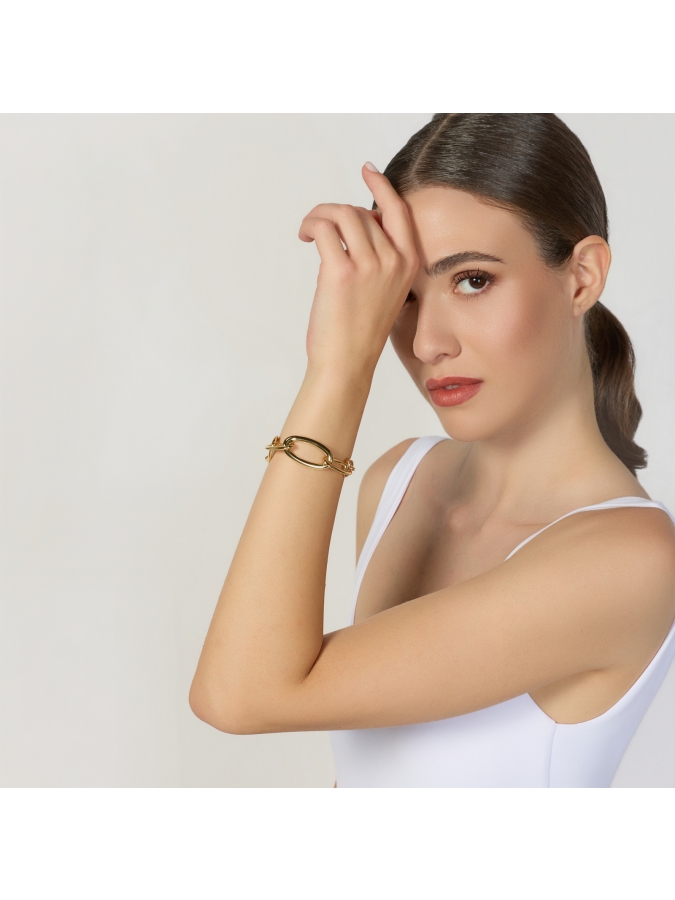 Bracciale Catena Ovale Maxi Dorata