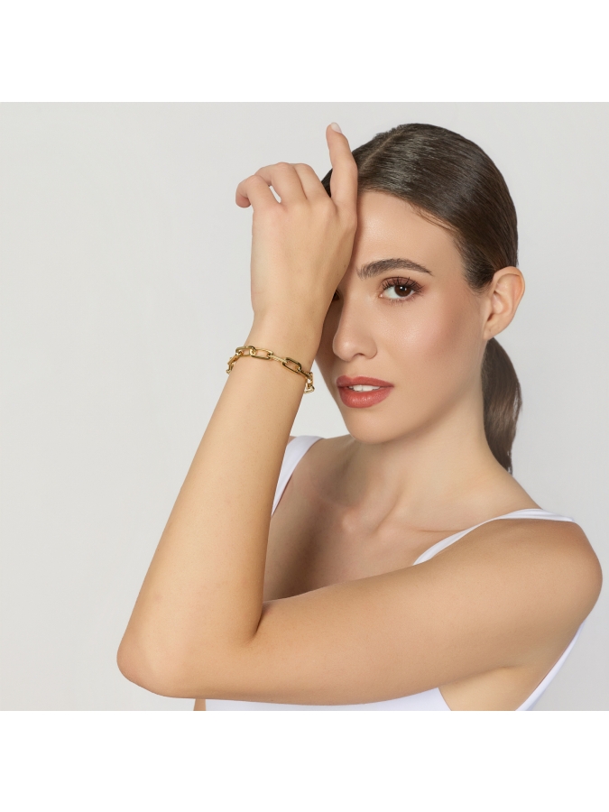 Bracciale Dorato in Catena Forzatina