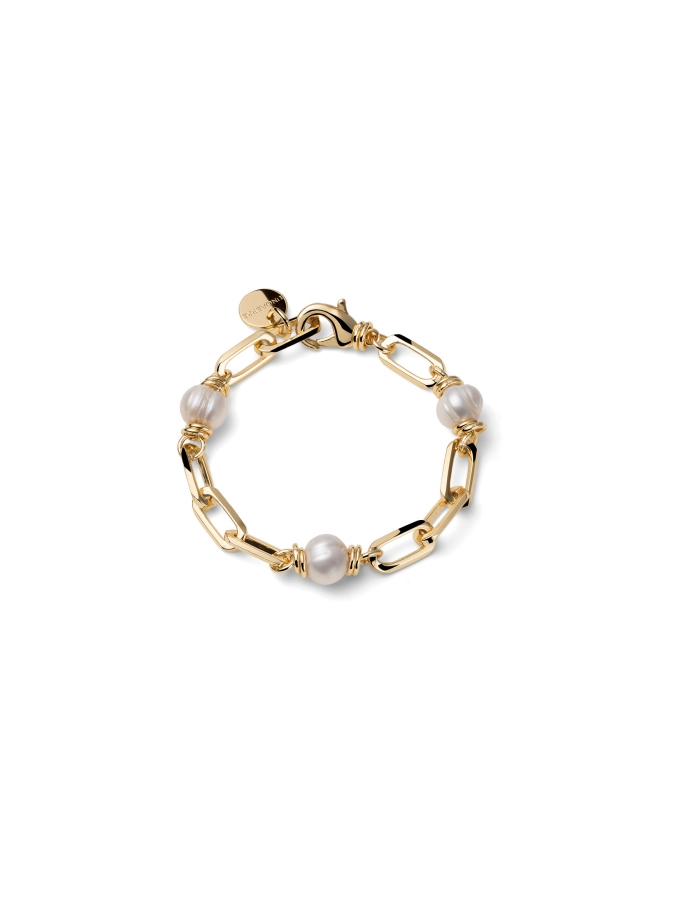 Bracciale Catena Dorata con Perle