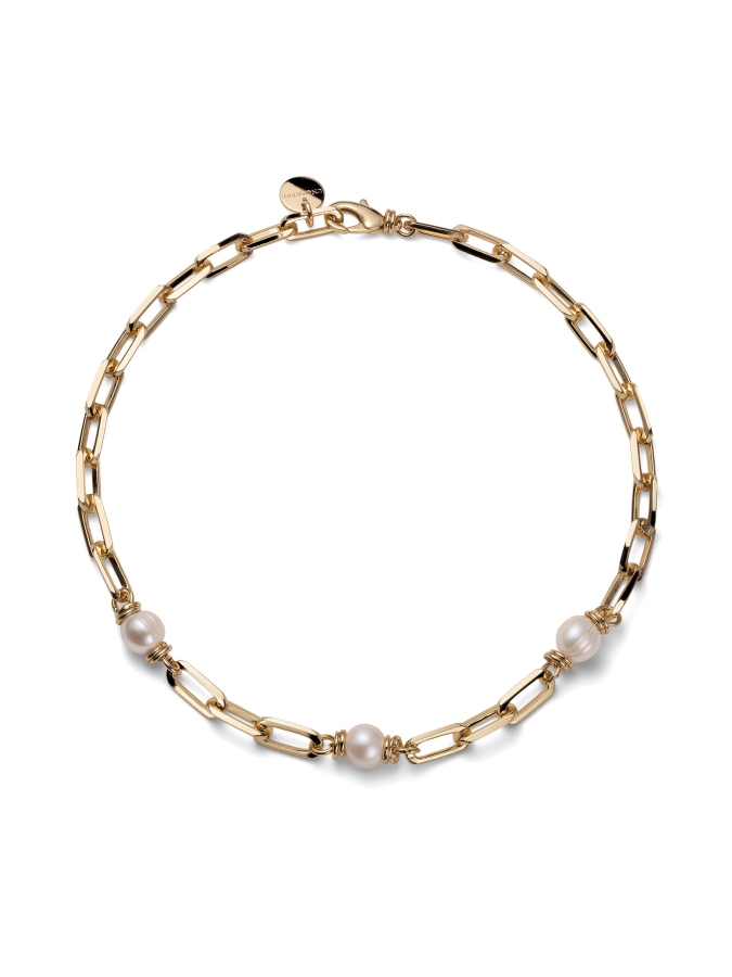 Collana Catena Dorata con Perle