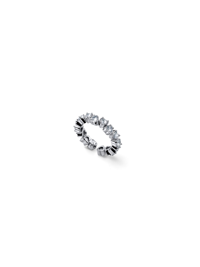 Anello Veretta con Cuori Luxury in Argento