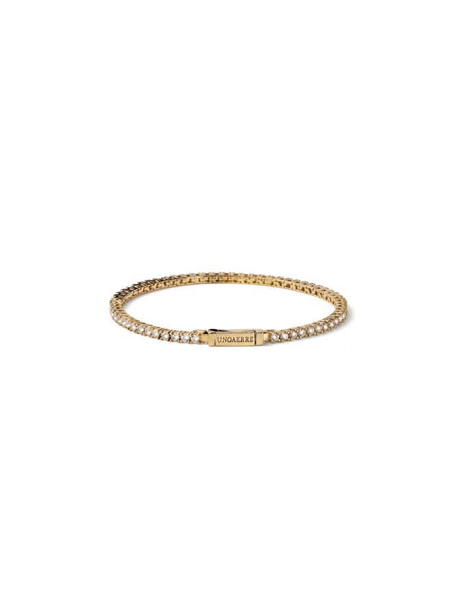 Bracciale Tennis in Argento Dorato