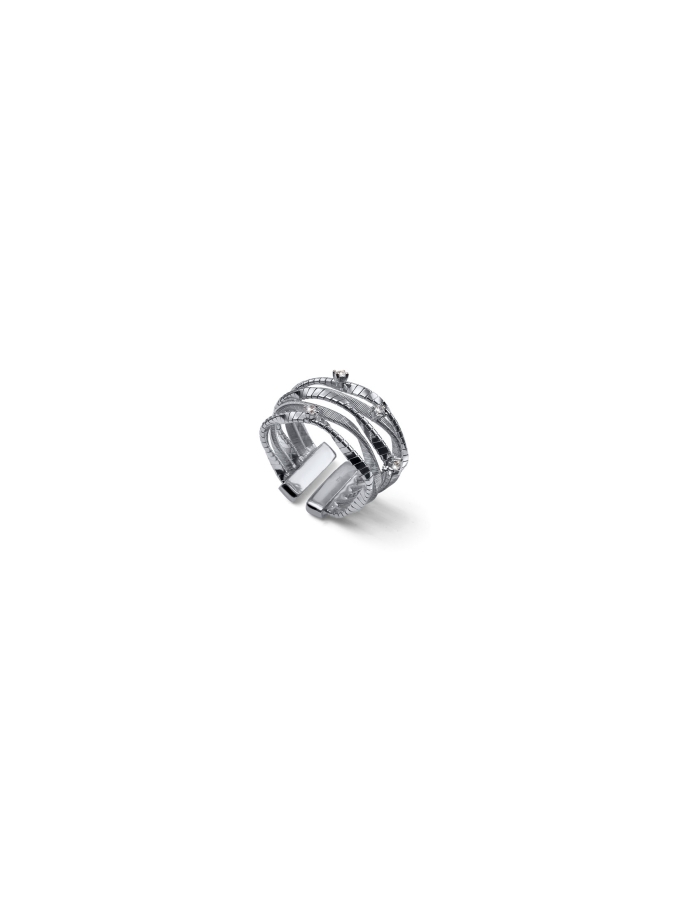 Anello Luce con Zirconi in Argento