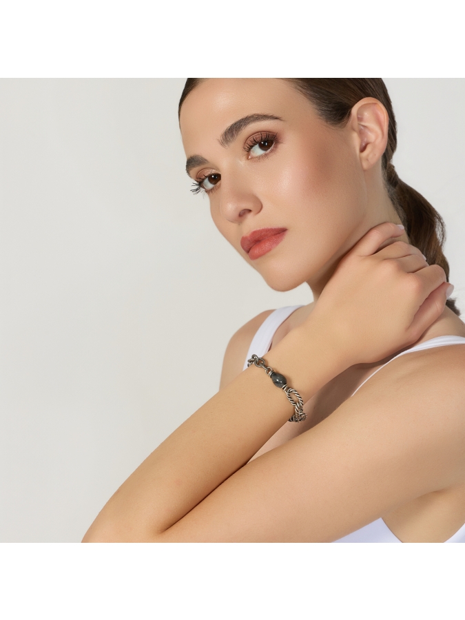 Bracciale Torchon e Agata Striata