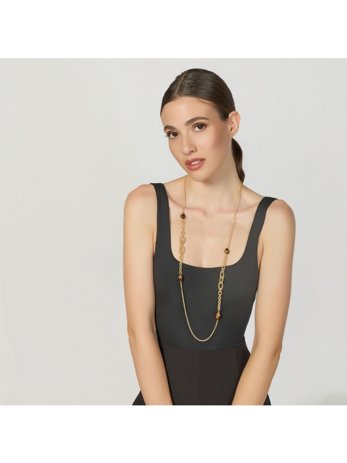 Collana Joya Torchon e Occhio di Tigre