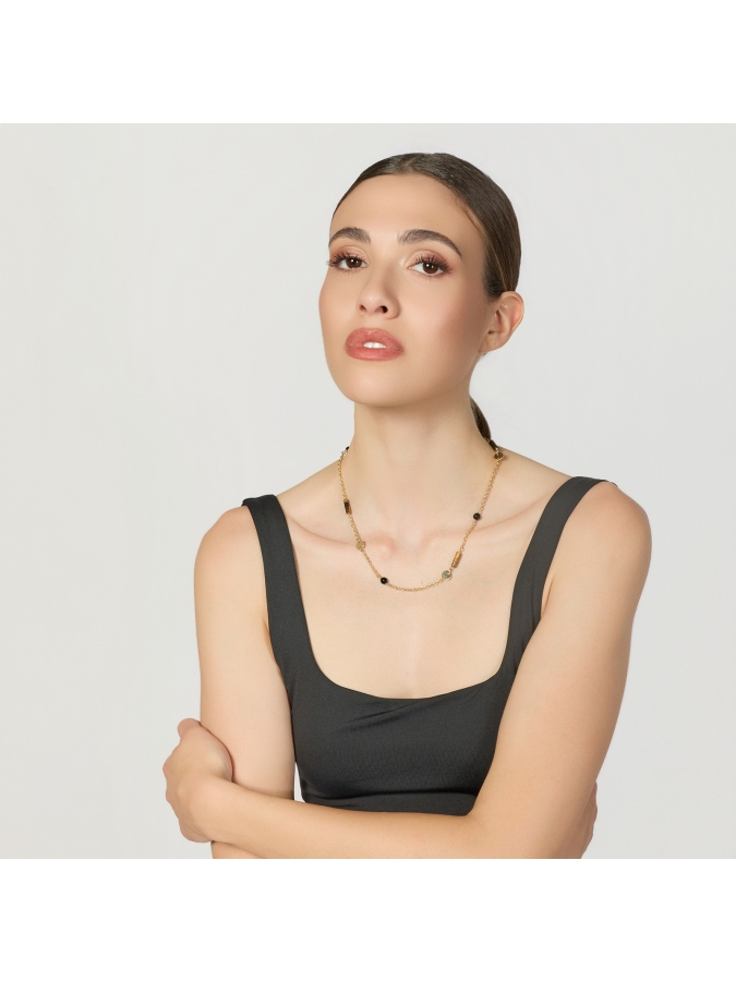 Collana Joya con Onice e Occhio di Tigre