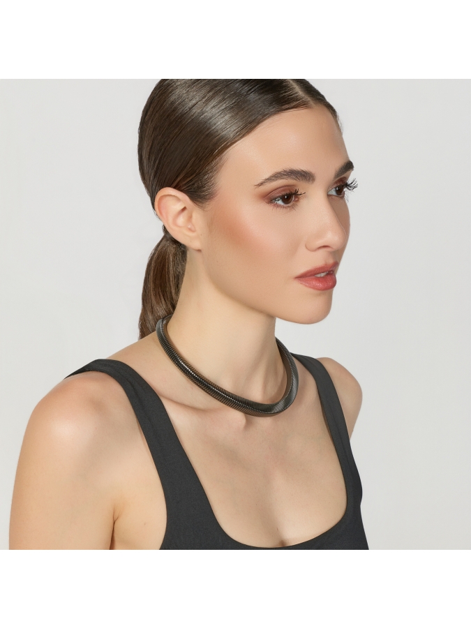 Black Tubogas Necklace