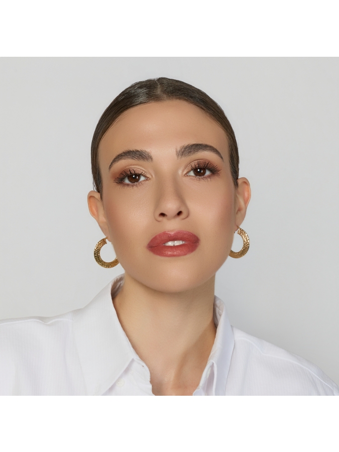 Dinamica Hammered Hoop Earrings