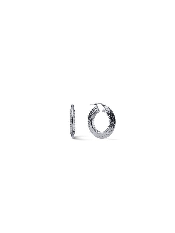 Dinamica Hammered Hoop Earrings