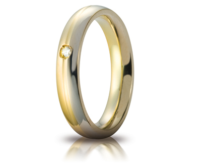 Unoaerre fede in oro bicolore 070afc283001001075007 | UNOAERRE Gioielli
