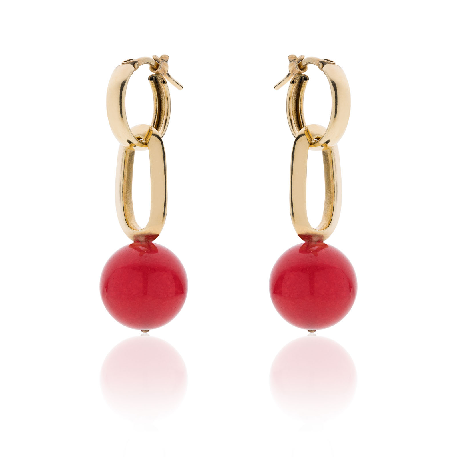 Unoaerre Orecchini con perla rossa | UNOAERRE Gioielli