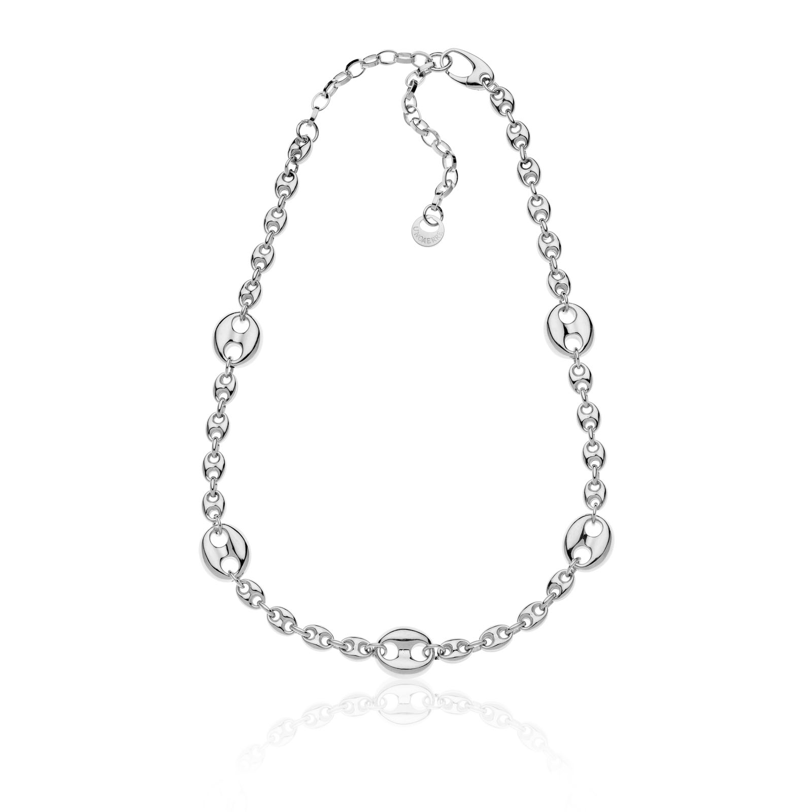 Unoaerre Collana catena in argento rodiato | UNOAERRE Gioielli