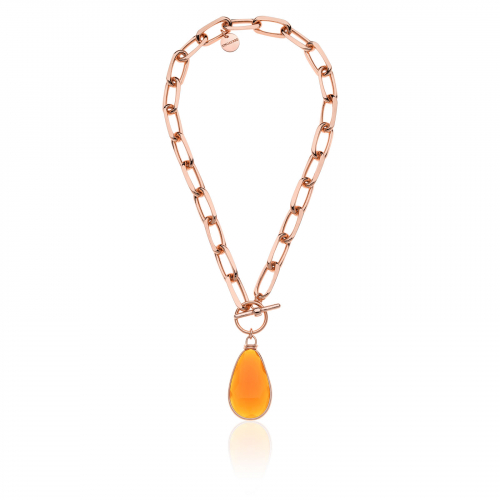 Amber crystal hotsell necklace