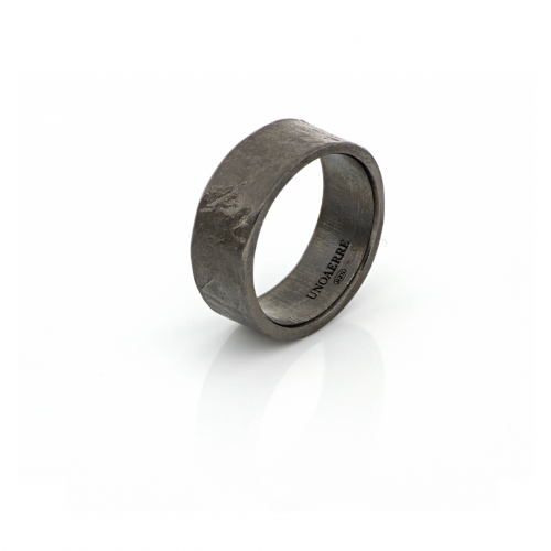 Anello argento brunito on sale